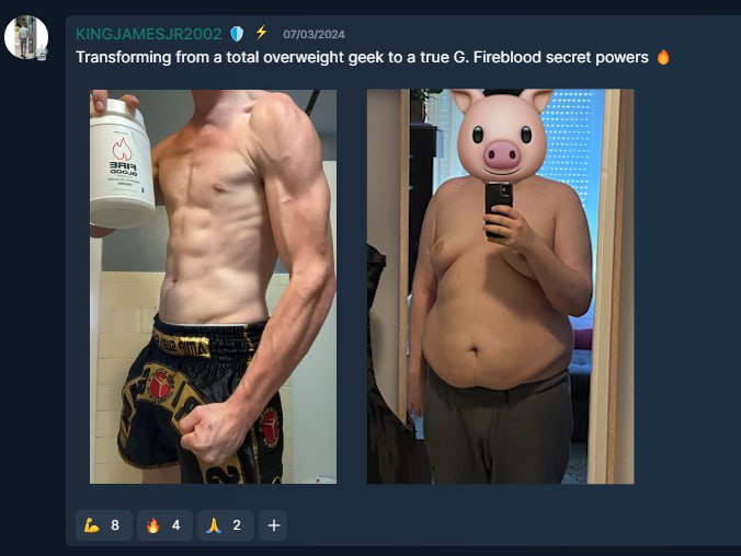 Fitness Transformation of a Student using Fireblood Supplement
